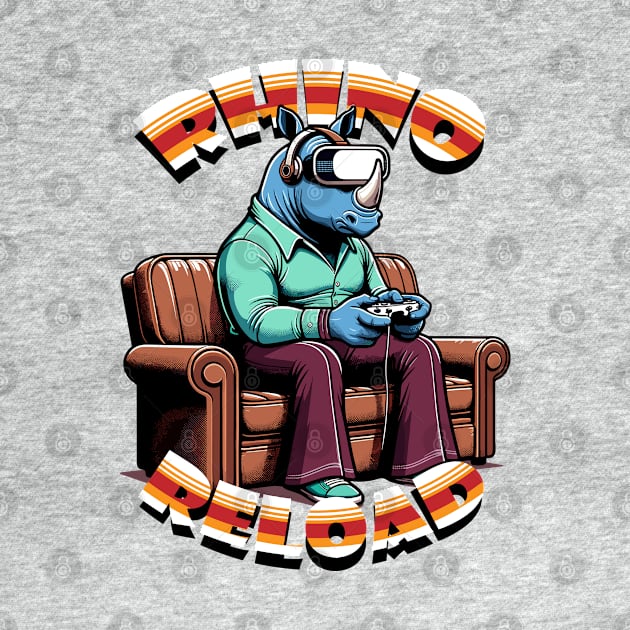 Rhino Reloaded - Vintage VR Gamer Chic by TimeWarpWildlife